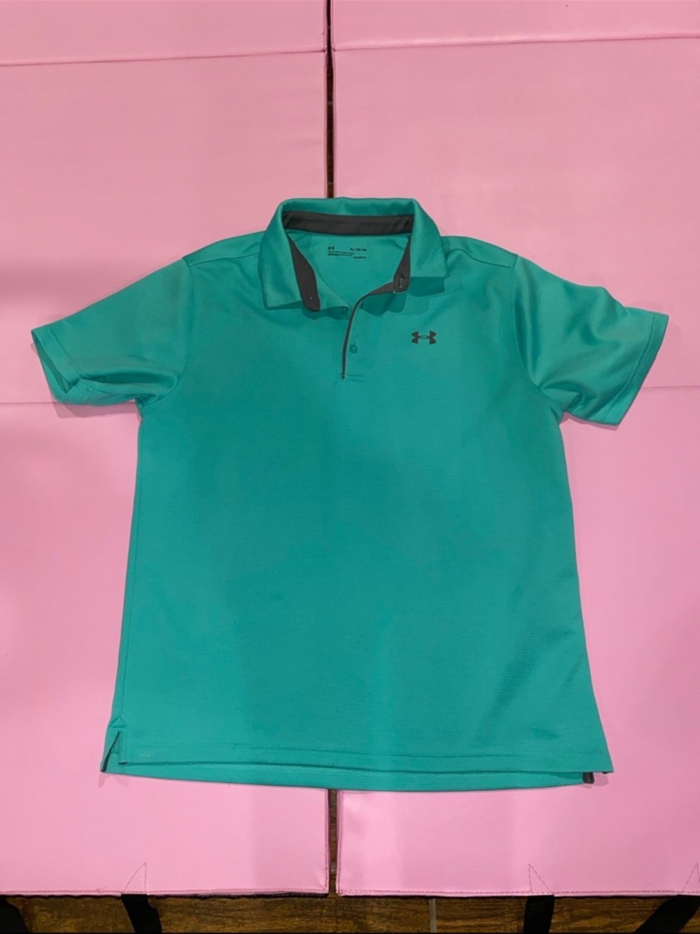 Under Armour Men’s Teal Green Polo with Contrast Trim